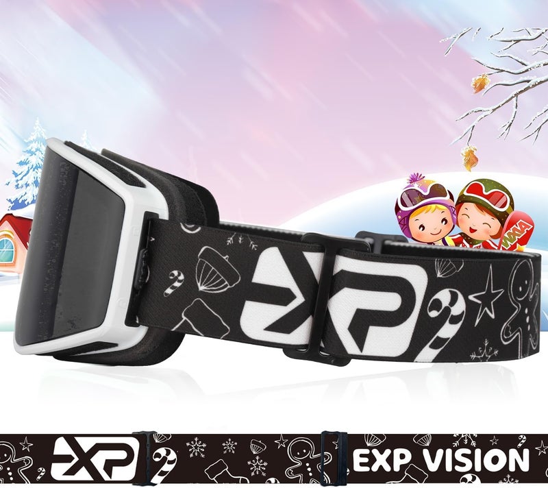 EXP VISION Ski/Snowboard Goggles Parent-child Snow Goggles Over Glasses for Men, Women Youth Kids - Image 5